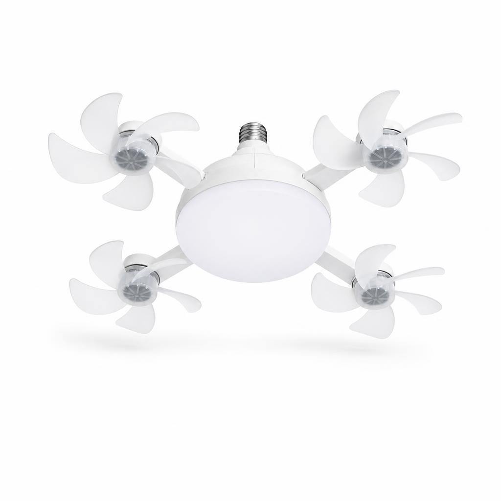 AeroLight foldable ceiling fan light, unfolded, front view
