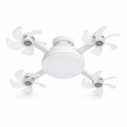 AeroLight foldable ceiling fan light, side profile view
